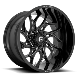 FUEL 1PC D741 GLOSS BLACK MILLED - 20X10 - 6X5.5 BP, -18MM Offset (1 Wheel)