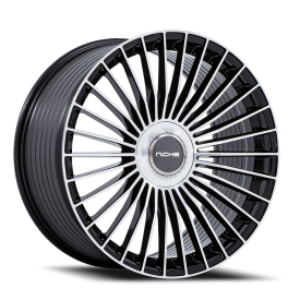 Niche NC282 Serene NC282 Wheel - 21x10.5 Gloss Black w/ Machined Face Rim (5x112/120 Bolt Pattern...