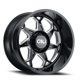 Cali Offroad 9111 Sevenfold Wheel - 20x12 Gloss Black w/ Milled Spokes Rim (8x170 Bolt Pattern, -...