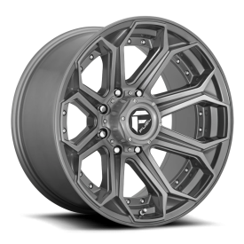 Fuel Siege Wheels - Brushed Gunmetal / Tinted Clear