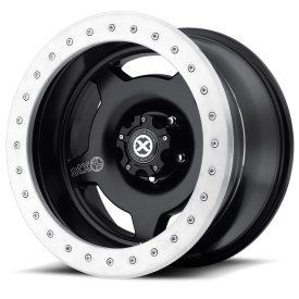 ATX AX756 Slab Beadlock Wheel - 20x10 Satin Black Rim (5x127 Bolt Pattern, -48mm Offset, 78.3mm H...