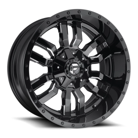 FUEL 1PC D595 GLOSS BLACK MILLED - 18X9 - 8X170 BP, 1MM Offset (1 Wheel)