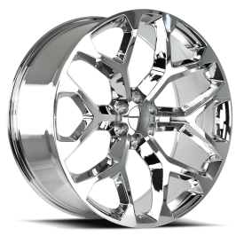 Strada OE Replica R176 Snowflake Wheel - 20x9 Chrome Rim (6x139.7 Bolt Pattern, +24mm Offset, 78....