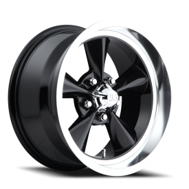 US Mags U107 Standard Wheel - 15x7 Gloss Black Rim (5x120.65 Bolt Pattern, -5mm Offset, 72.56mm H...