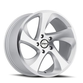 SHIFT H22 Strut Wheel - 17x8 Silver w/ Machined Rim (5x114.3 Bolt Pattern, +35mm Offset, 73.1mm H...