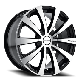 Touren TR3 3130 Wheel - 18x8 Gloss Black w/ Machined Rim (5x114.3/120 Bolt Pattern, +20mm Offset,...
