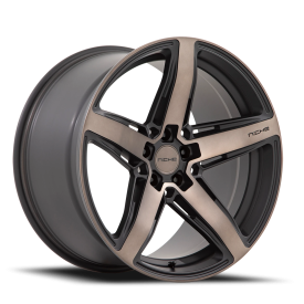 Niche M271 Teramo Wheel - 18x8 Matte Black w/ Double Dark Tint Rim (5x120 Bolt Pattern, +30mm Off...