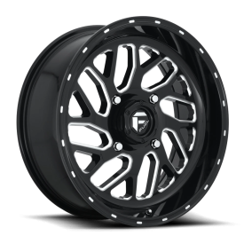 FUEL UTV D581 GLOSS BLACK MILLED - 18X7 - 4X137 BP, 13MM Offset (1 Wheel)