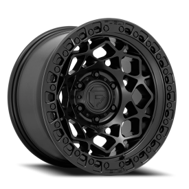FUEL 1PC D786 MATTE BLACK W/ MATTE BLACK RING- 17X9 - 6X5.5 BP, 1MM Offset 1 Whl