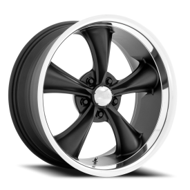 American Racing VN338 Boss TT Wheel - 18x9.5 Textured Black w/ Diamond Cut Lip Rim (5x120.65 Bolt...