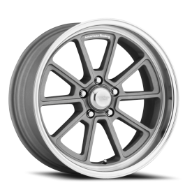American Racing VN510 Draft Wheel - 18x10 Vintage Silver w/ Diamond Cut Lip Rim (5x120.65 Bolt Pa...