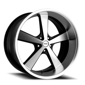 American Racing VN701 Nova Wheel - 22x11 Gloss Black w/ Machined Rim (5x127 Bolt Pattern, +18mm O...