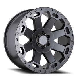 Black Rhino Warlord Wheel - 17x9 Matte Gunmetal Rim (8x170 Bolt Pattern, -12mm Offset, 125.1mm Hu...