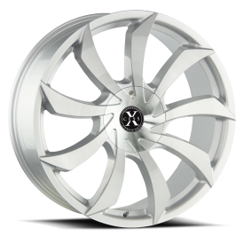 XCess X01 Wheel - 22x9 Silver w/ Brushed Face Rim (5x115/120 Bolt Pattern, +15mm Offset, 72.6mm H...