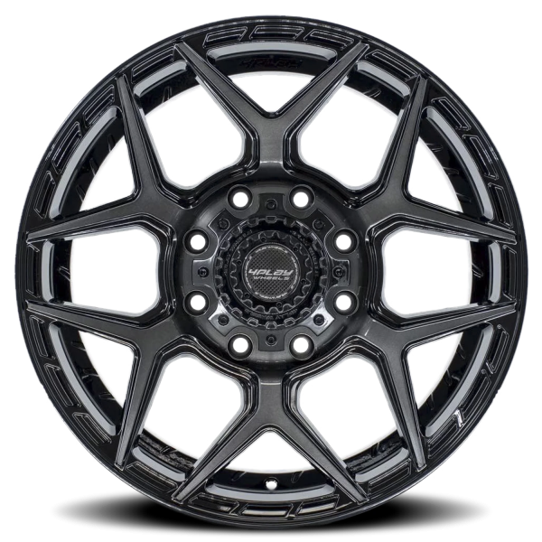 4PLAY 4P06 Gen2 Wheel - 20x9 Gloss Black w/ Brushed Face-Tinted Clear Rim (8x170 Bolt Pattern, 0m...
