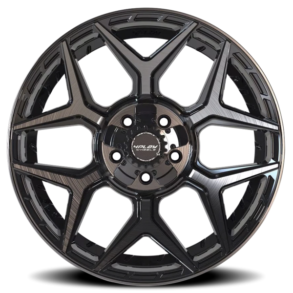 4PLAY 4P06 Gen2 Wheel - 22x10 Gloss Black w/ Brushed Face-Tinted Clear Rim (5x127/139.7 Bolt Patt...