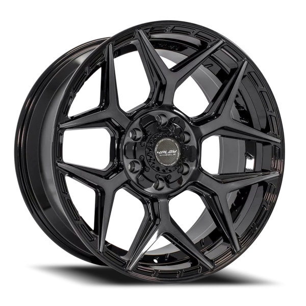 4PLAY 4P06 Gen2 Wheel - 24x12 Gloss Black w/ Brushed Face-Tinted Clear Rim (6x135/139.7 Bolt Patt...