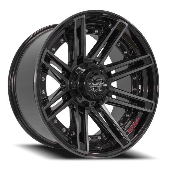 4PLAY 4P08 Gen2 Wheel - 22x10 Gloss Black w/ Brushed Face-Tinted Clear Rim (6x135/139.7 Bolt Patt...