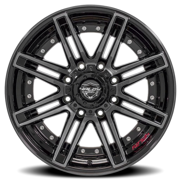 4PLAY 4P08 Gen2 Wheel - 22x10 Gloss Black w/ Brushed Face-Tinted Clear Rim (8x180 Bolt Pattern, -...