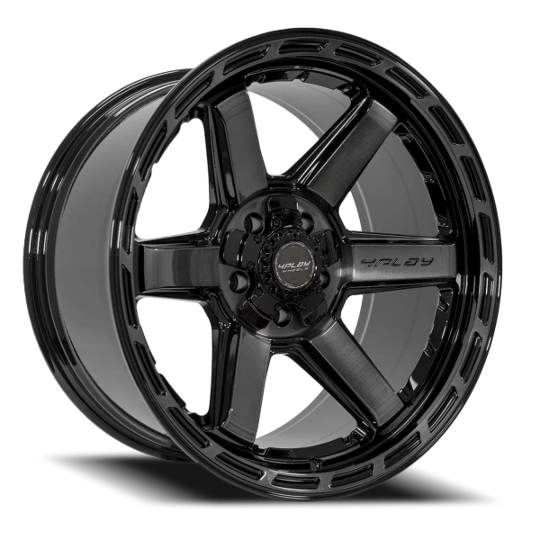 4PLAY 4P63 Gen3 Wheel - 22x10 Gloss Black w/ Brushed Face-Tinted Clear Rim (5x127/139.7 Bolt Patt...