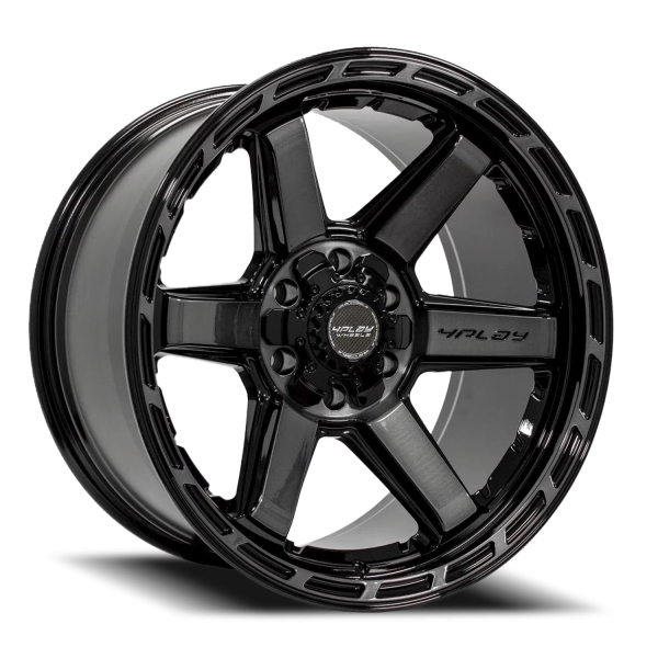 4PLAY 4P63 Gen3 Wheel - 22x12 Gloss Black w/ Brushed Face-Tinted Clear Rim (6x135/139.7 Bolt Patt...