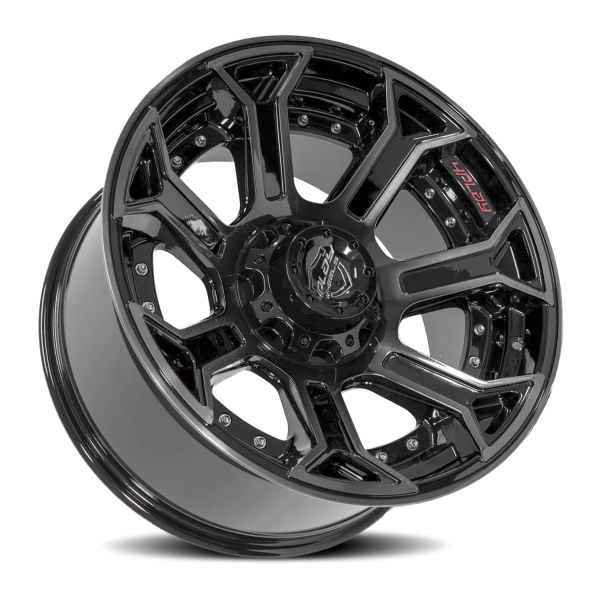 4PLAY 4P70 Gen3 Wheel - 22x12 Gloss Black w/ Brushed Face-Tinted Clear Rim (6x135/139.7 Bolt Patt...