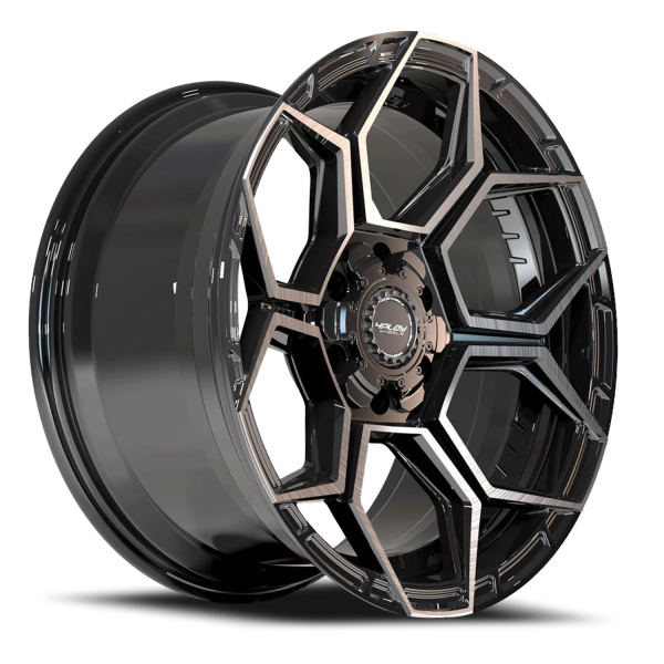 4PLAY 4PS26 Sport 2.0 Wheel - 22x10 Gloss Black w/ Brushed Face-Tinted Clear Rim (6x135/139.7 Bol...