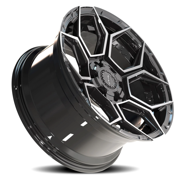 4PLAY 4PS26 Sport 2.0 Wheel - 22x10 Gloss Black w/ Brushed Face-Tinted Clear Rim (6x135/139.7 Bol...