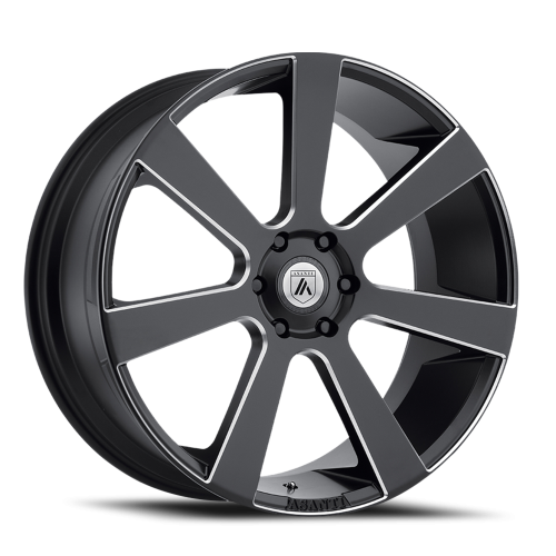 Asanti Black Label ABL-15 Apollo Wheel - 24x9 Satin Black w/ Milled Rim (6x139.7 Bolt Pattern, +3...