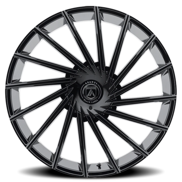 Asanti Black Label ABL-18 Matar Wheel - 20x8.5 Gloss Black Rim (6x135/139.7 Bolt Pattern, +15mm O...