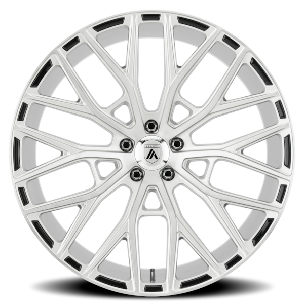 Asanti Black Label ABL-21 Leo Wheel - 22x10.5 Brushed Silver Rim (5x115 Bolt Pattern, +25mm Offse...