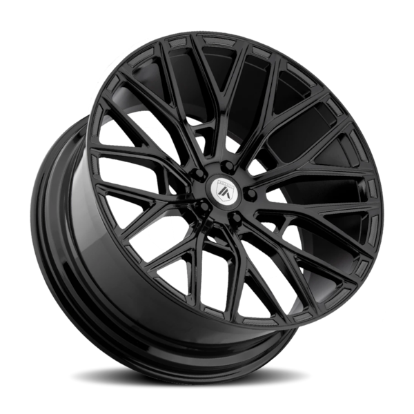 Asanti Black Label ABL-21 Leo Wheel - 22x10.5 Gloss Black Rim (5x115 Bolt Pattern, +25mm Offset, ...
