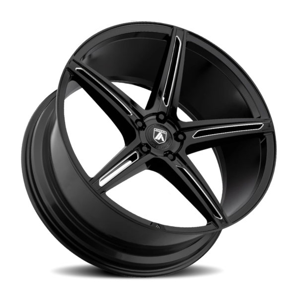 Asanti Black Label ABL-22 Alpha 5 Wheel - 22x9 Gloss Black w/ Milled Rim (5x112 Bolt Pattern, +32...