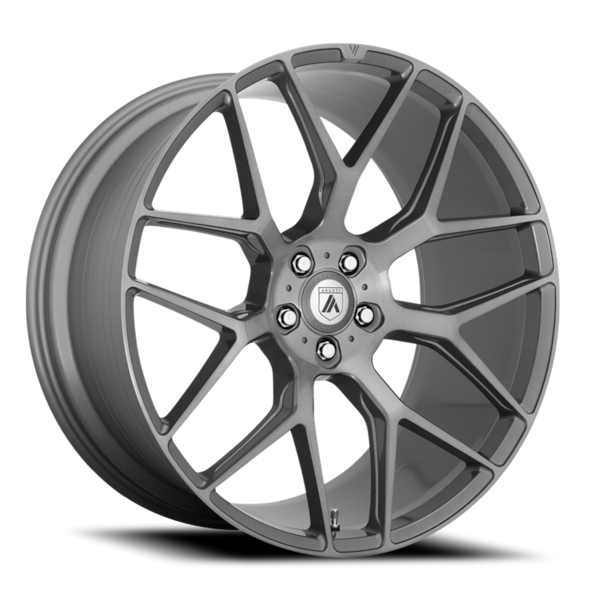 Asanti Black Label ABL-27 Dynasty Wheel - 22x9 Brushed Titanium Rim (5x112 Bolt Pattern, +32mm Of...