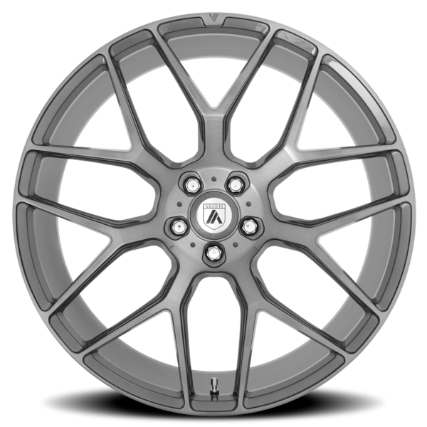 Asanti Black Label ABL-27 Dynasty Wheel - 22x10.5 Brushed Titanium Rim (5x130 Bolt Pattern, +35mm...