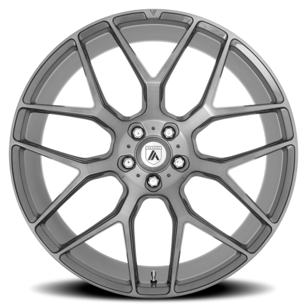 Asanti Black Label ABL-27 Dynasty Wheel - 22x10.5 Brushed Titanium Rim (5x112 Bolt Pattern, +35mm...