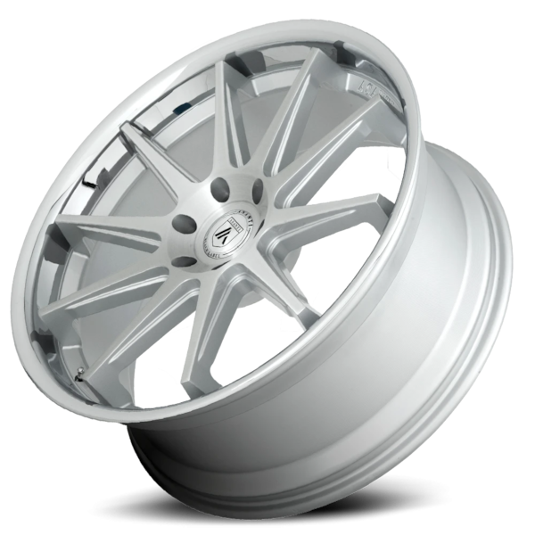 Asanti Black Label ABL-29 Emperor Wheel - 22x10 Brushed Silver w/ Chrome Lip Rim (5x120 Bolt Patt...