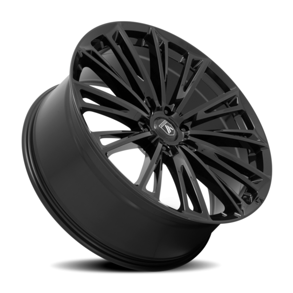 Asanti Black Label ABL-30 Corona Truck Wheel - 22x10.5 Gloss Black Rim (5x120 Bolt Pattern, +35mm...