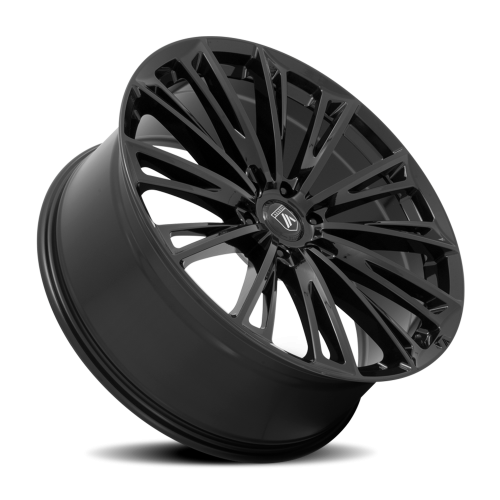 Asanti Black Label ABL-30 Corona Truck Wheel - 24x10 Gloss Black Rim (6x135 Bolt Pattern, +30mm O...
