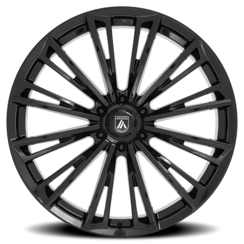 Asanti Black Label ABL-30 Corona Truck Wheel - 24x10 Gloss Black Rim (6x139.7 Bolt Pattern, +30mm...