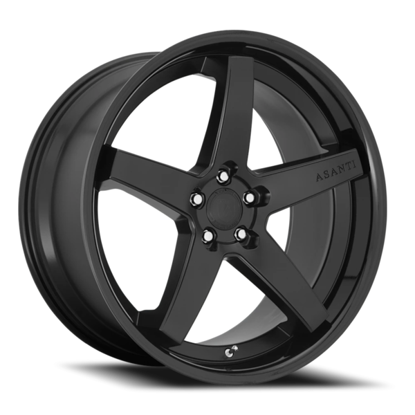 Asanti Black Label ABL-31 Regal Wheel - 22x9 Satin Black w/ Gloss Black Lip Rim (5x115 Bolt Patte...
