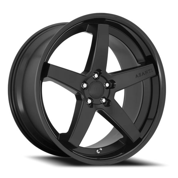 Asanti Black Label ABL-31 Regal Wheel - 20x10.5 Satin Black w/ Gloss Black Lip Rim (5x112 Bolt Pa...
