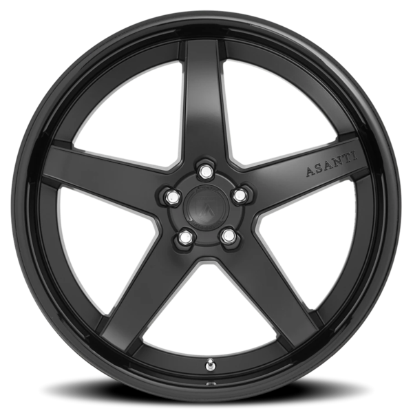 Asanti Black Label ABL-31 Regal Wheel - 20x10.5 Satin Black w/ Gloss Black Lip Rim (5x112 Bolt Pa...