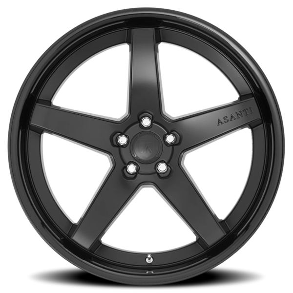 Asanti Black Label ABL-31 Regal Wheel - 22x10.5 Satin Black w/ Gloss Black Lip Rim (5x115 Bolt Pa...