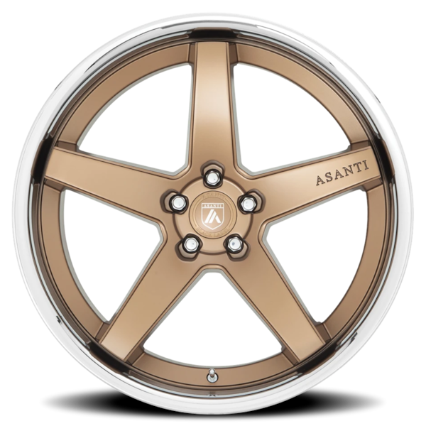 Asanti Black Label ABL-31 Regal Wheel - 22x9 Satin Bronze w/ Chrome Lip Rim (5x115 Bolt Pattern, ...