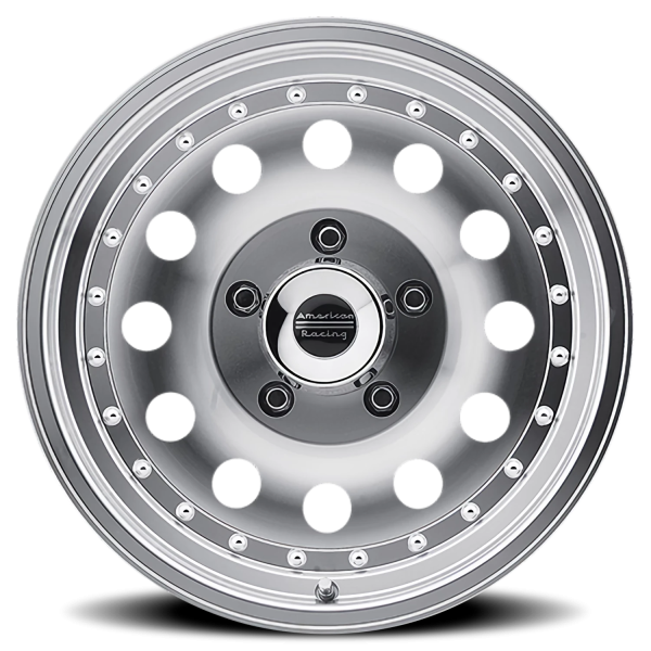 American Racing AR62 Outlaw II Wheel - 15x7 Machined Silver w/ Clear Coat Rim (5x114.3 Bolt Patte...