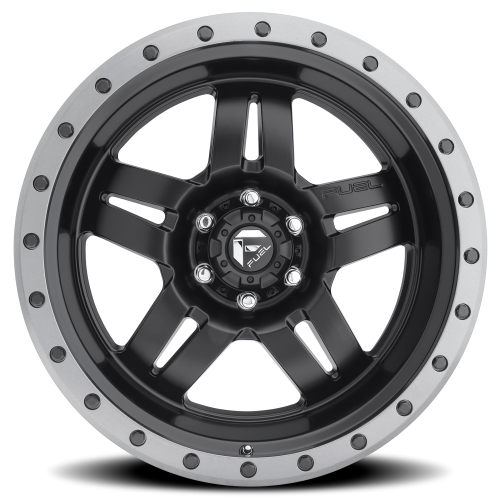 FUEL 1PC D557 MATTE BLACK GUN METAL RING- 18X9 - 6X5.5 BP, 19MM Offset (1 Wheel)