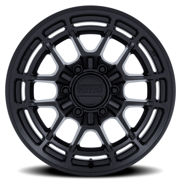 KMC KM732MX Archer Wheel - 17x8.5 Matte Black Rim (6x139.7 Bolt Pattern, +25mm Offset, 106.1mm Hu...