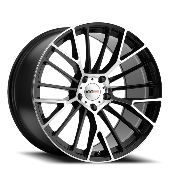 Cray Astoria Wheel - 18x9 Gloss Black w/ Mirror Cut Face Rim (5x120.65 Bolt Pattern, +50mm Offset...