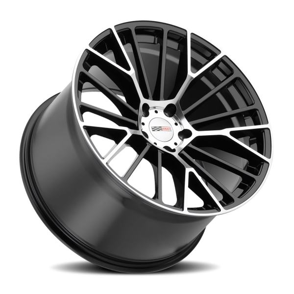 Cray Astoria Wheel - 18x9 Gloss Black w/ Mirror Cut Face Rim (5x120.65 Bolt Pattern, +50mm Offset...